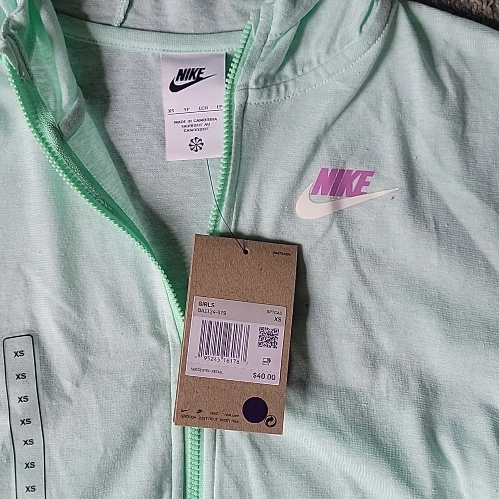 NIKE - Girls Full-Zip Jersey Hoodie - Picture 2 of 3